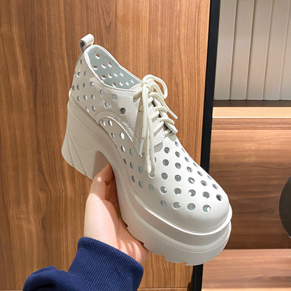 Caroline – Wasserfeste Damen-Plattform-Lederschuhe