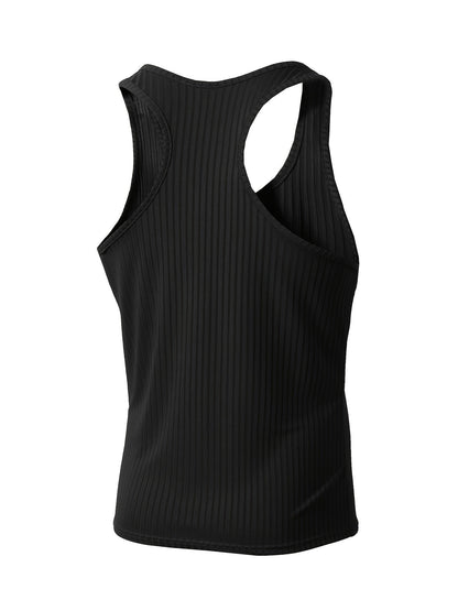 Herren Sport-Tanktop Set – Bequeme Ribbed Fitness Tops für Training & Freizeit