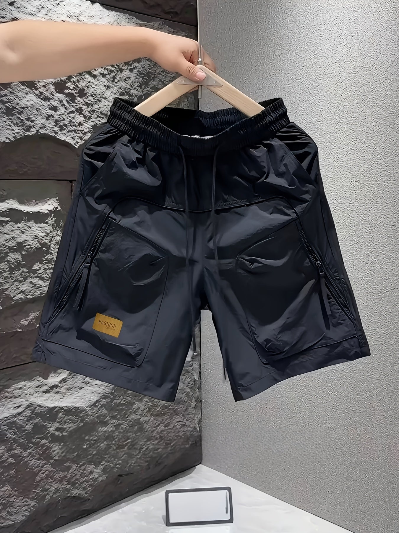 Herren Utility Fitness Shorts mit Reißverschlusstaschen – Sportlich & Funktional für Alltag und Training