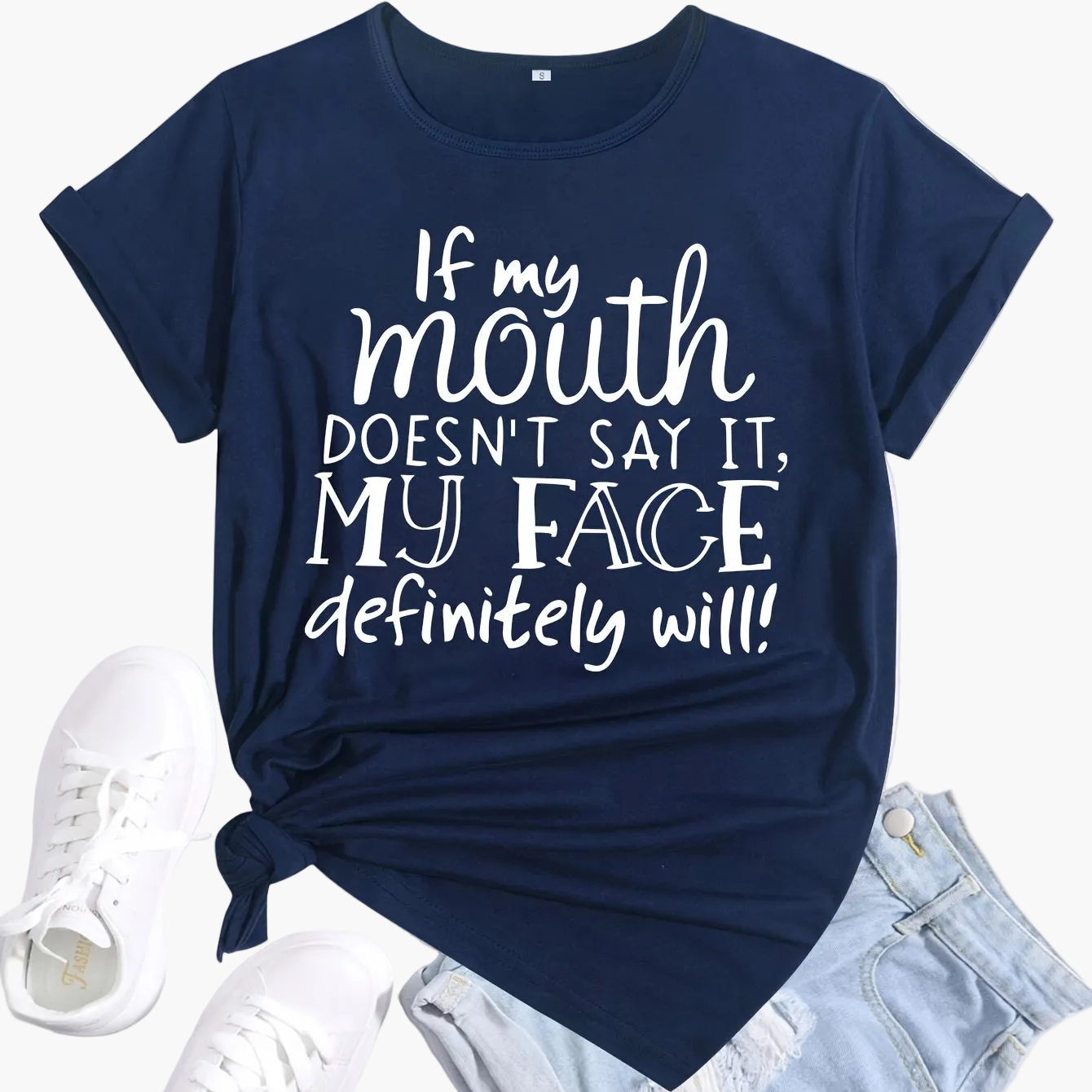 Damen Sprüche T-Shirt mit lustigem Print – Lockeres Statement Shirt für Alltag und Freizeit