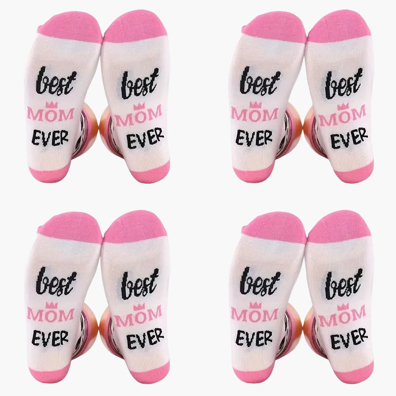 Damen Socken Best Mom Ever – Lustige Muttertagsgeschenk-Socken, Geschenkidee für Mütter