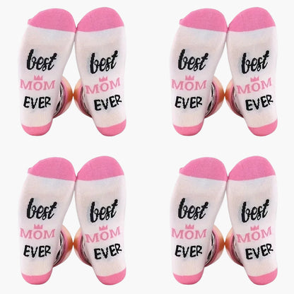 Damen Socken Best Mom Ever – Lustige Muttertagsgeschenk-Socken, Geschenkidee für Mütter