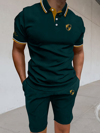 Herren Poloshirt und Shorts Set – Sportlich Eleganter Freizeitanzug für Alltag & Sommer