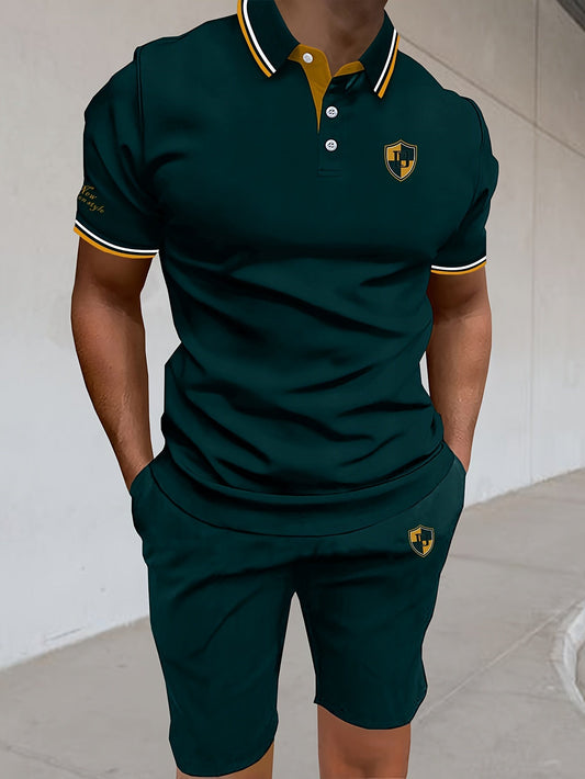 Herren Poloshirt und Shorts Set – Sportlich Eleganter Freizeitanzug für Alltag & Sommer