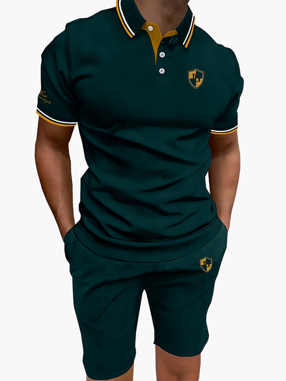 Herren Poloshirt und Shorts Set – Sportlich Eleganter Freizeitanzug für Alltag & Sommer