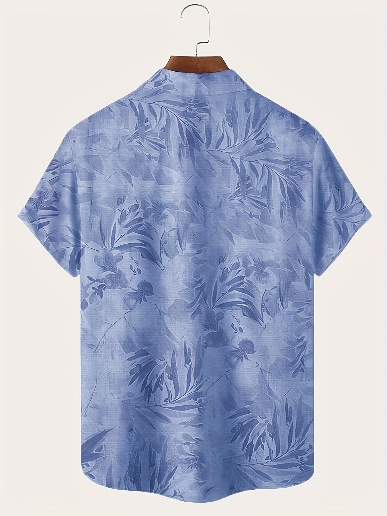 Herren Freizeithemd mit botanischem Print – Perfekt für Urlaub und Sommer