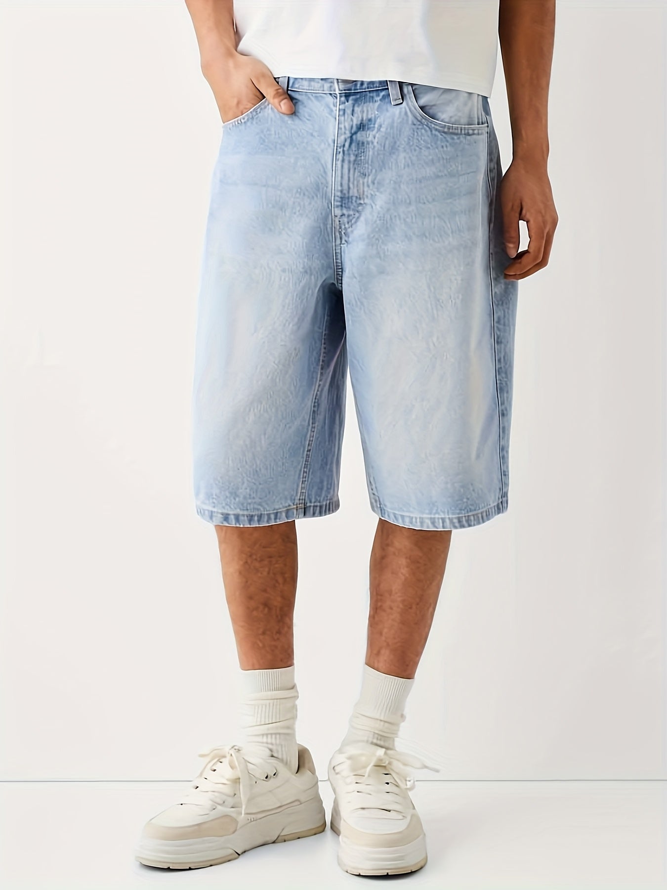 Herren Relaxed Fit Denim Bermudashorts – Modischer Freizeit-Look für Alltag und Streetstyle
