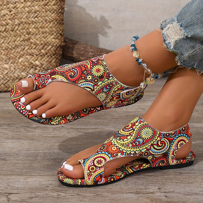 Damen Sandalen Tribal-Stil Bequem Sommer Strand Freizeit