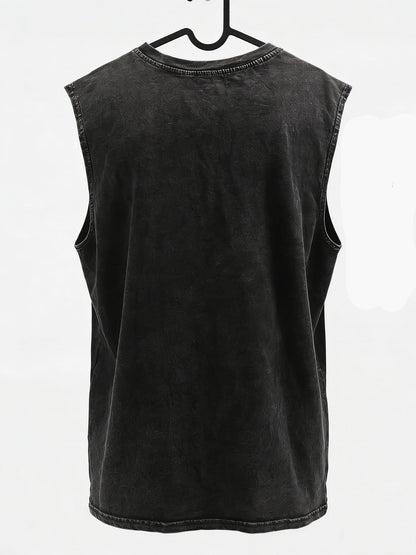 Herren Vintage Muskelshirt im Streetstyle mit Stier-Print – Perfekt für Freizeit und Sommer