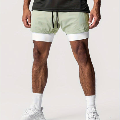 Herren Trainingsshorts mit 2-in-1-Design für Fitness und Sport