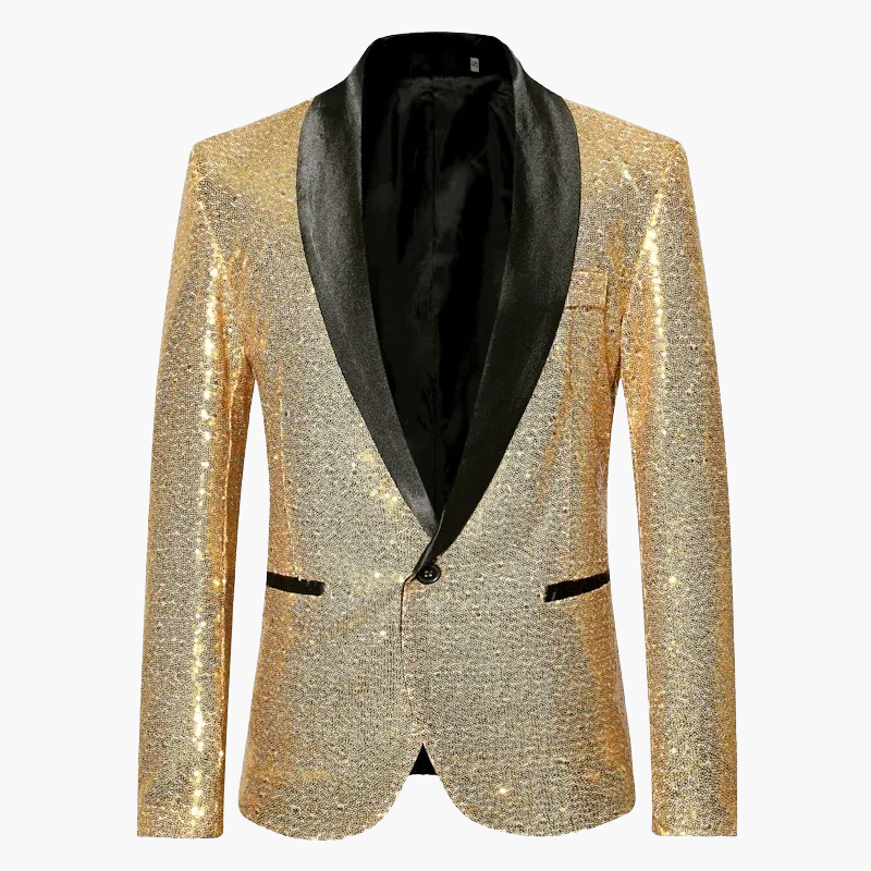 Herren Smoking Sakko mit Pailletten – Eleganter Blazer für festliche Anlässe und Abendveranstaltungen