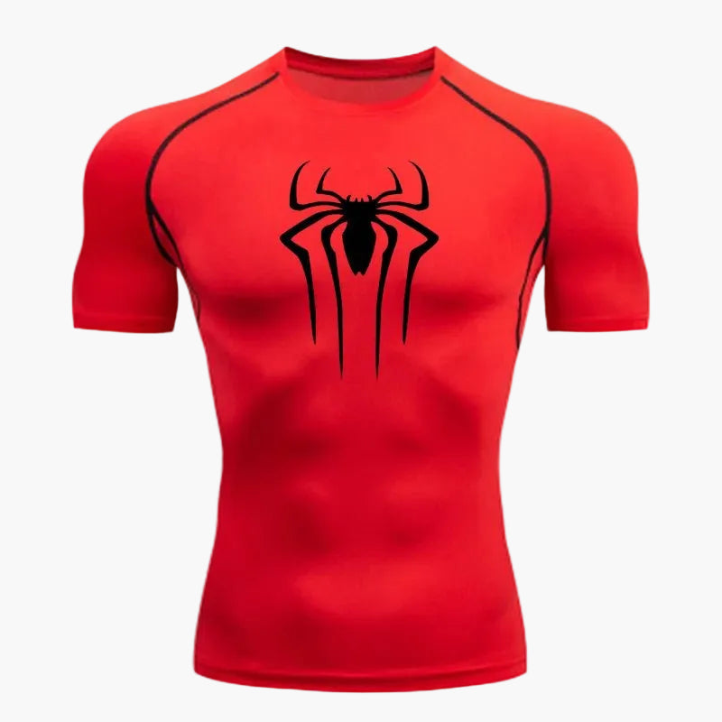 Herren Fitness Kompressionsshirt Spider Style – Trainingsshirt für Sport und Workout