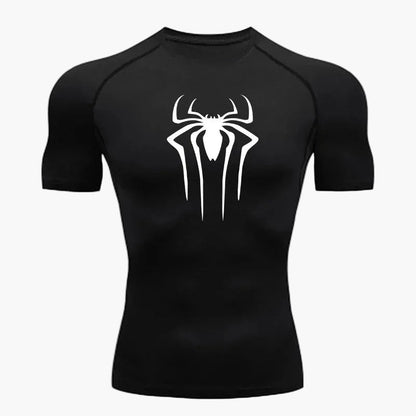 Herren Fitness Kompressionsshirt Spider Style – Trainingsshirt für Sport und Workout