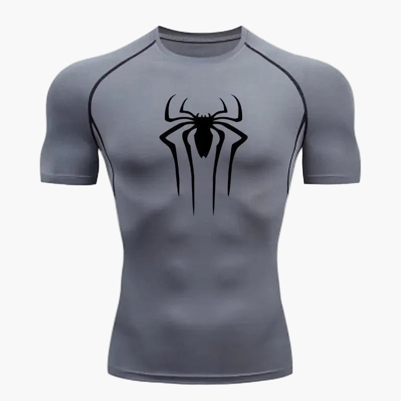 Herren Fitness Kompressionsshirt Spider Style – Trainingsshirt für Sport und Workout