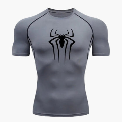 Herren Fitness Kompressionsshirt Spider Style – Trainingsshirt für Sport und Workout