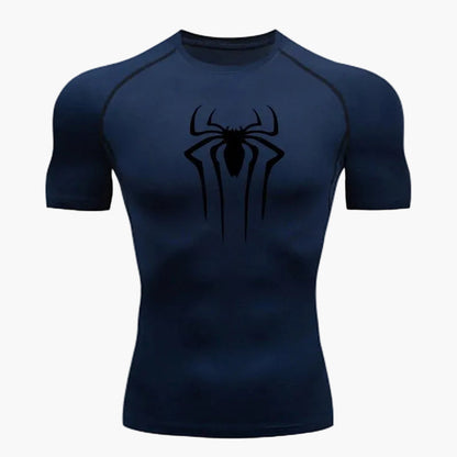 Herren Fitness Kompressionsshirt Spider Style – Trainingsshirt für Sport und Workout