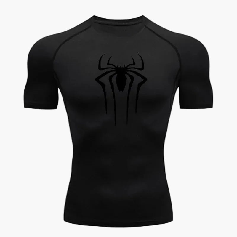 Herren Fitness Kompressionsshirt Spider Style – Trainingsshirt für Sport und Workout