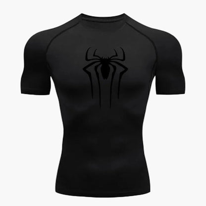 Herren Fitness Kompressionsshirt Spider Style – Trainingsshirt für Sport und Workout