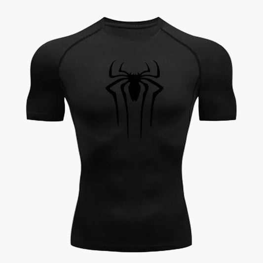 Herren Fitness Kompressionsshirt Spider Style – Trainingsshirt für Sport und Workout