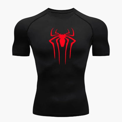 Herren Fitness Kompressionsshirt Spider Style – Trainingsshirt für Sport und Workout