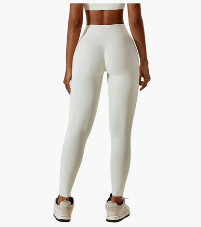 Damen High Waist Sportleggings und Top Set – Modernes Fitness Outfit für Training und Freizeit
