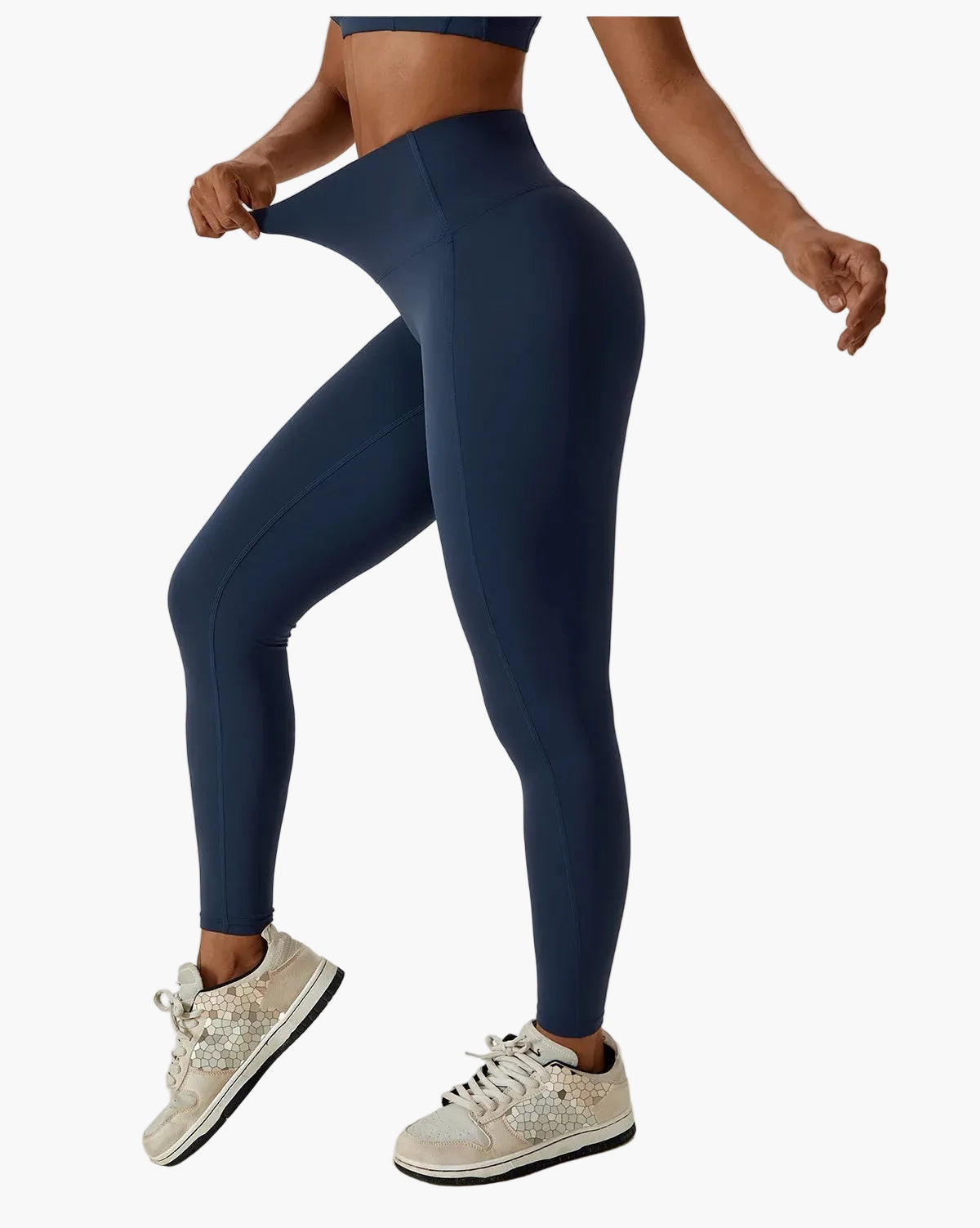 Damen High Waist Sportleggings und Top Set – Modernes Fitness Outfit für Training und Freizeit