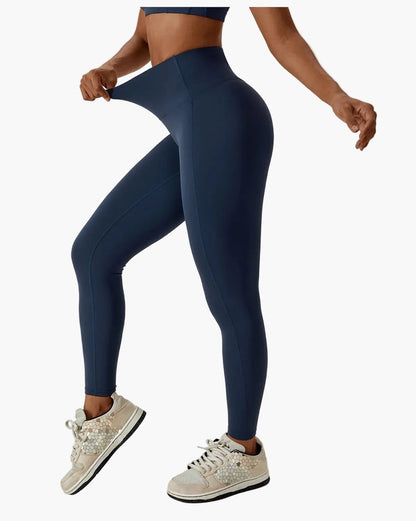 Damen High Waist Sportleggings und Top Set – Modernes Fitness Outfit für Training und Freizeit