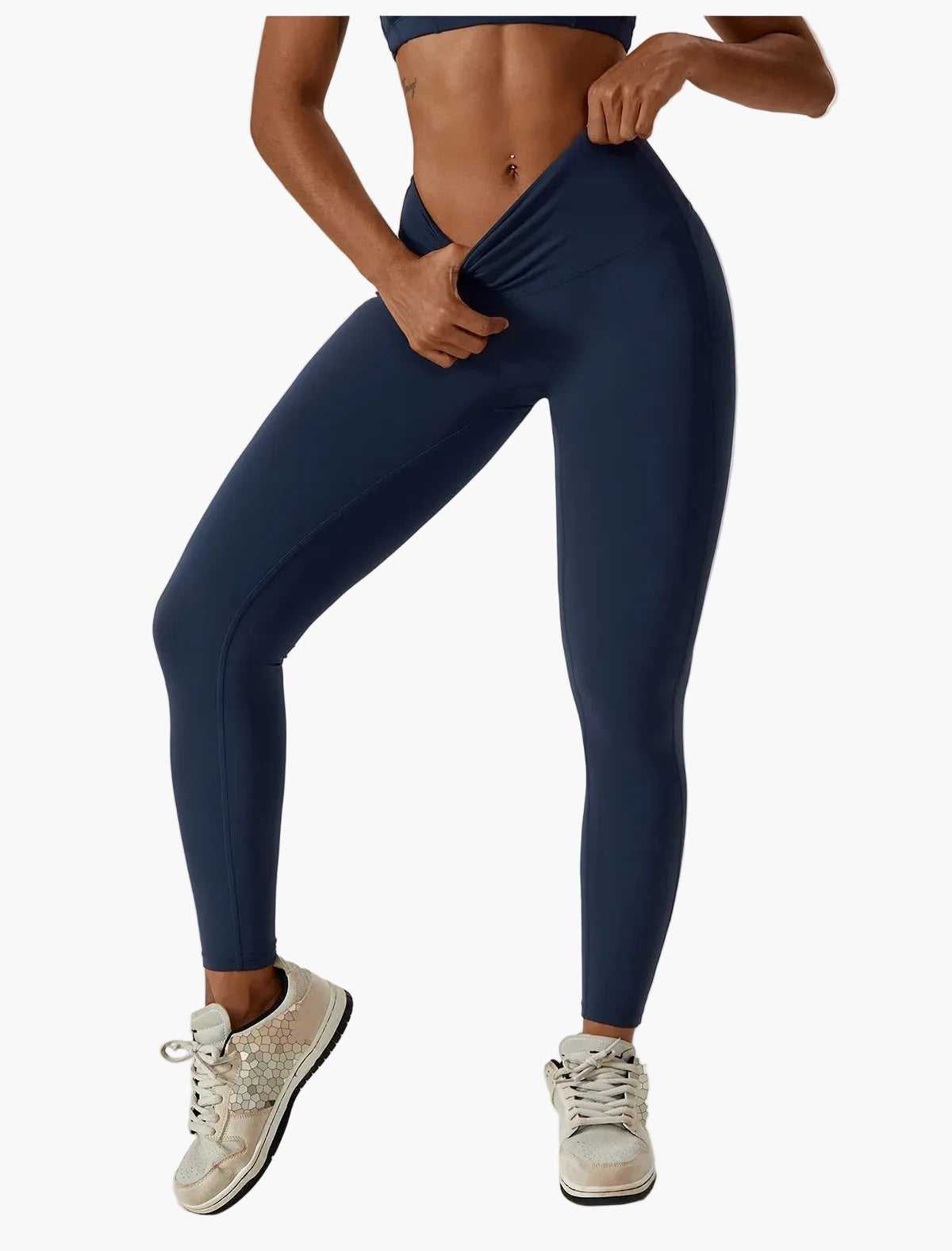 Damen High Waist Sportleggings und Top Set – Modernes Fitness Outfit für Training und Freizeit
