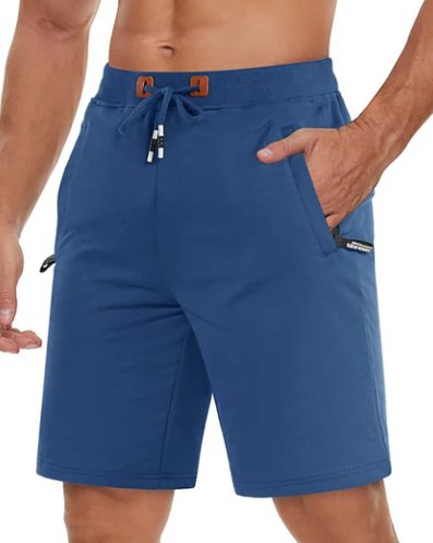 Herren Sportliche Jogging Shorts mit Reißverschlusstaschen – Ideal für Sommer & Freizeit