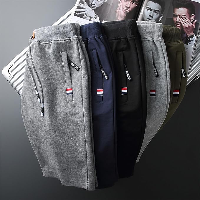 Herren Sportliche Jogging Shorts mit Reißverschlusstaschen – Ideal für Sommer & Freizeit