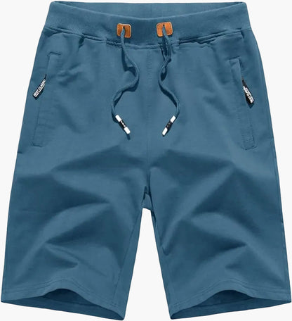 Herren Sportliche Jogging Shorts mit Reißverschlusstaschen – Ideal für Sommer & Freizeit
