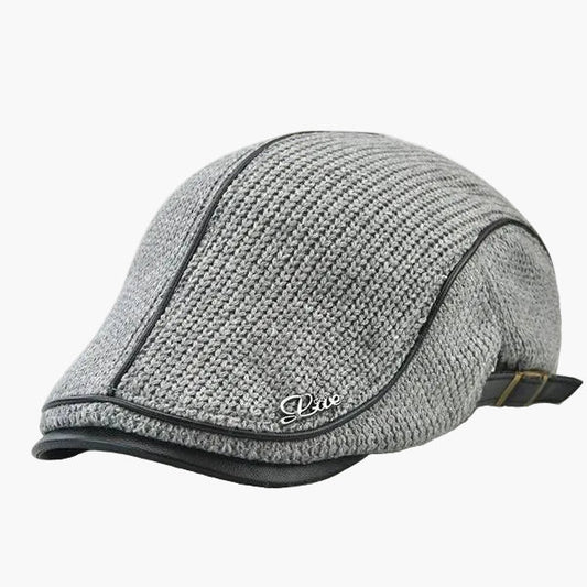 Herren Schiebermütze Vintage Stil – Klassische Flatcap mit verstellbarem Riemen und Komfortpolsterung