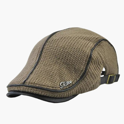 Herren Schiebermütze Vintage Stil – Klassische Flatcap mit verstellbarem Riemen und Komfortpolsterung
