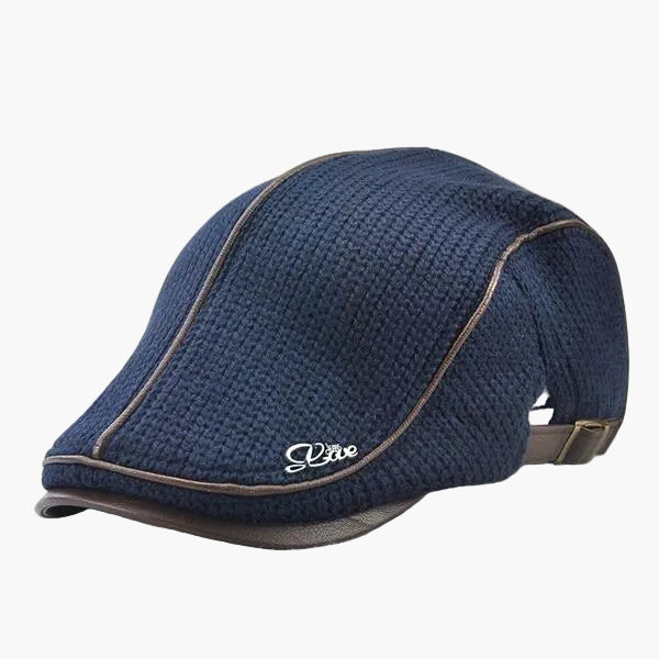 Herren Schiebermütze Vintage Stil – Klassische Flatcap mit verstellbarem Riemen und Komfortpolsterung