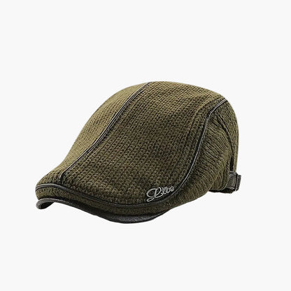 Herren Schiebermütze Vintage Stil – Klassische Flatcap mit verstellbarem Riemen und Komfortpolsterung