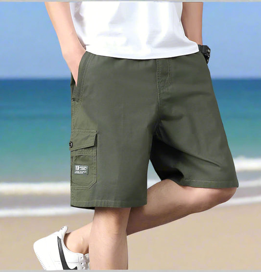 Herren Cargo Shorts – Bequeme Freizeithose mit Taschen und Kordelzug, ideal für Sommer und Strand