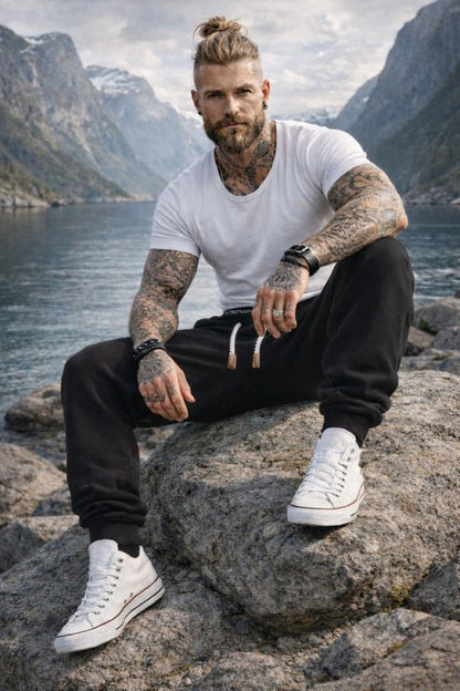 Herren Jogginghose Freizeithose mit Kordelzug und tiefen Taschen – Sportlich & Bequem für Alltag und Training