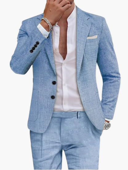 Herren Anzug Slim Fit Veganes Leinen– Modern Business & Sommer Event Style