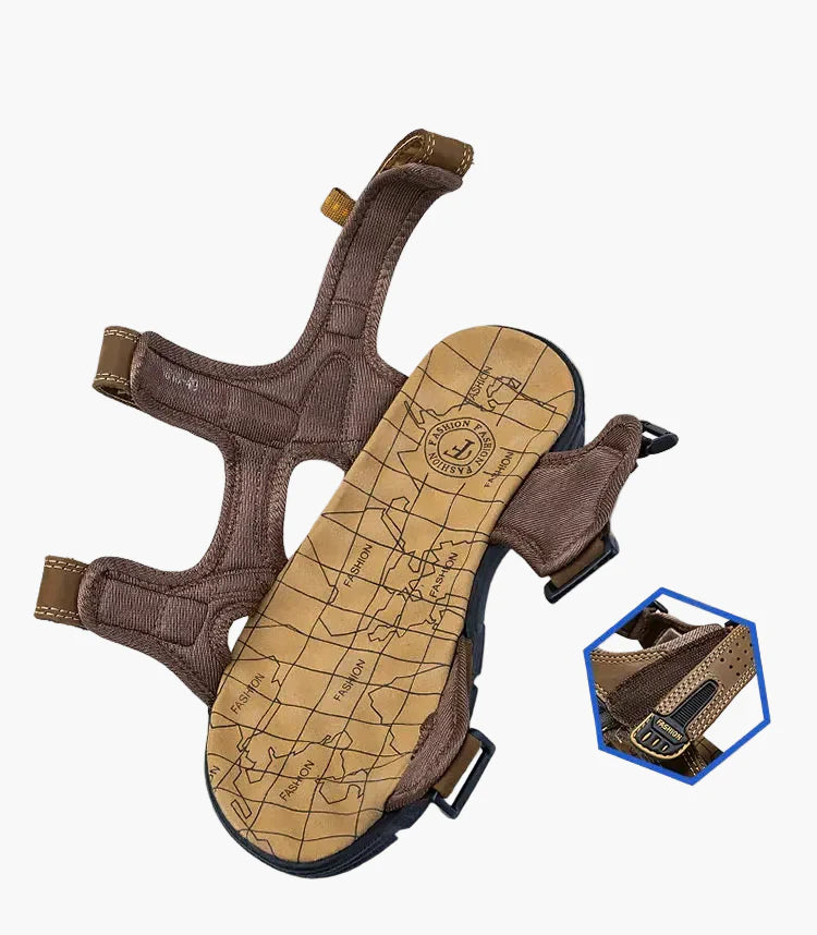 Herren Outdoor-Trekking-Sandalen mit Fußgewölbeunterstützung und stoßdämpfender Sohle