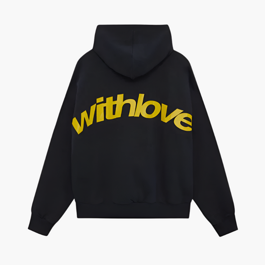 Unisex Oversize-Kapuzenpullover mit "Withlove"-Grafikdruck