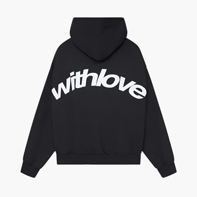 Unisex Oversize-Kapuzenpullover mit "Withlove"-Grafikdruck