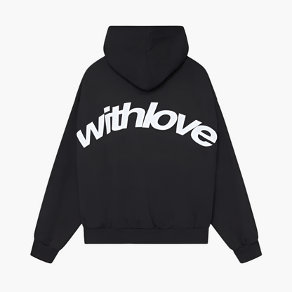 Unisex Oversize-Kapuzenpullover mit "Withlove"-Grafikdruck