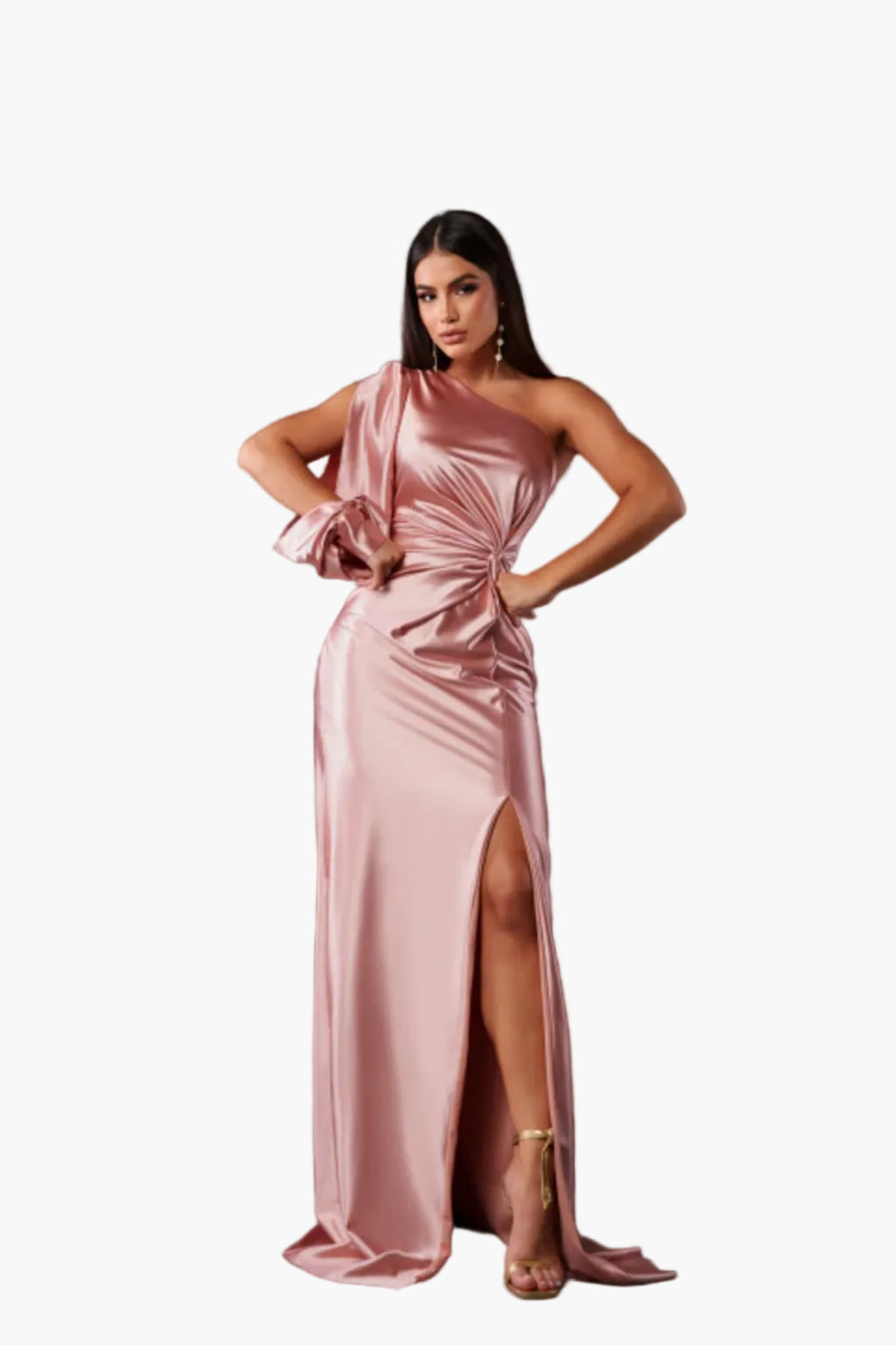 Damen Abendkleid Eleganter Ein-Schulter-Look mit Drapierung für besondere Anlässe