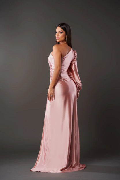 Damen Abendkleid Eleganter Ein-Schulter-Look mit Drapierung für besondere Anlässe