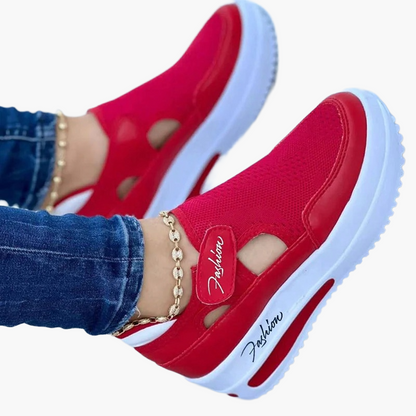Damen Komfort-Sneaker mit Keilsohle – Bequeme Freizeitschuhe für Alltag und Spaziergänge