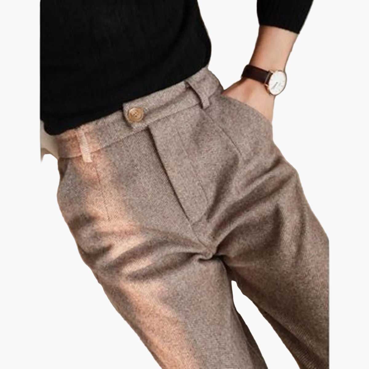 Damen Elegante Business-Hose – Klassische Veganer Wollhose für Büro und Alltag