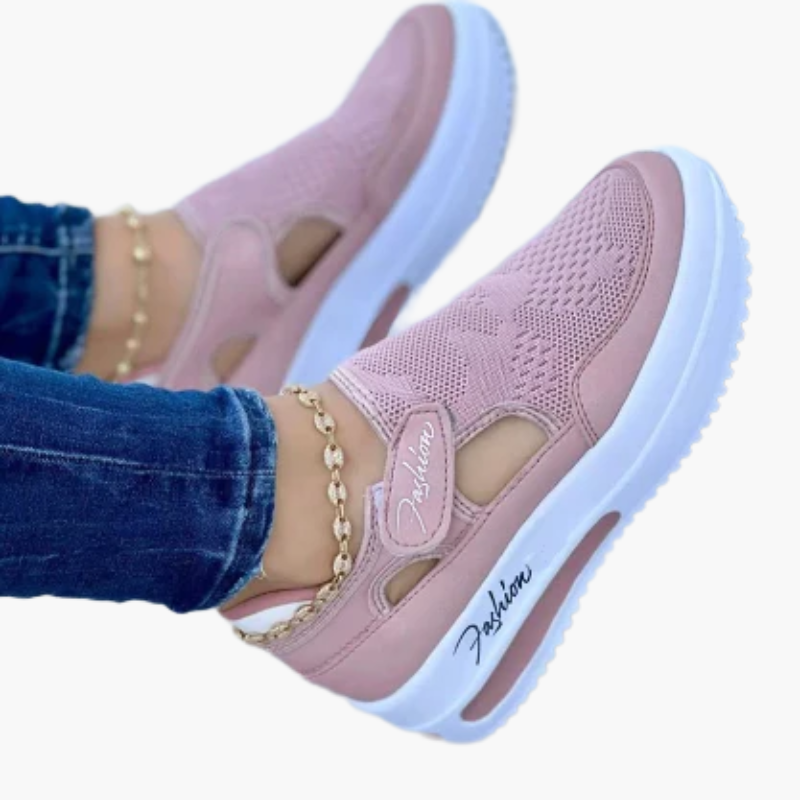 Damen Komfort-Sneaker mit Keilsohle – Bequeme Freizeitschuhe für Alltag und Spaziergänge