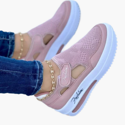 Damen Komfort-Sneaker mit Keilsohle – Bequeme Freizeitschuhe für Alltag und Spaziergänge