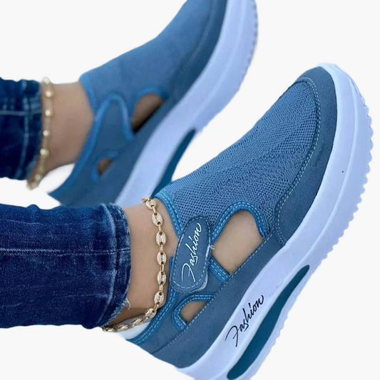 Damen Komfort-Sneaker mit Keilsohle – Bequeme Freizeitschuhe für Alltag und Spaziergänge