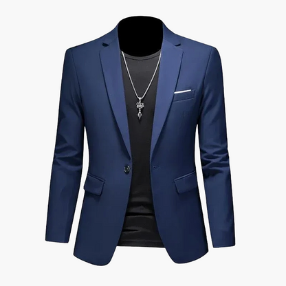 Herren Blazer Ein-Knopf Modern Business Casual Sakko – Eleganter Freizeit-Look